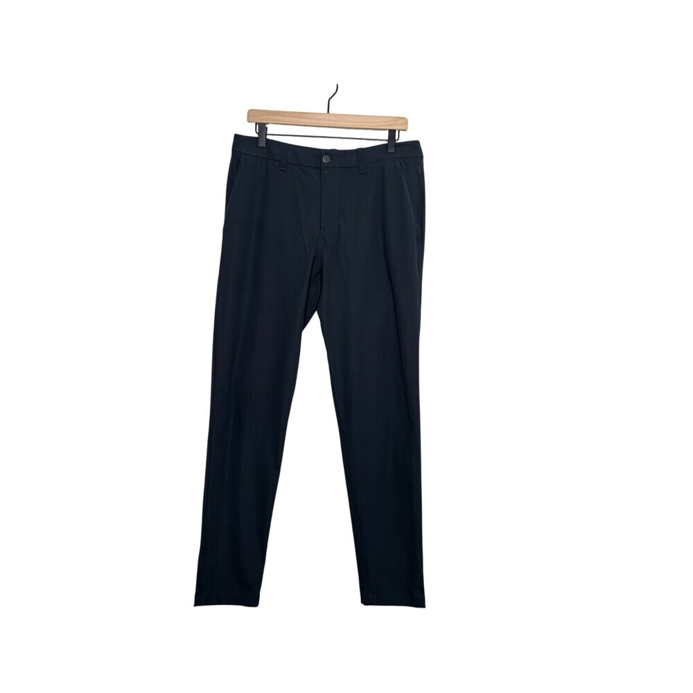 Lululemon ABC Slim Fit Trousers Black Size 32 Warpstreme Performance LM5AO4S - Picture 2 of 6